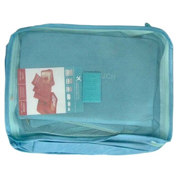 U-mop 旅行收納袋六件組  藍色  衣物包L 40x30x14cm 衣物包M 30x20x11cm 衣物包S 30x27x12cm 平口袋 26x17cm 洗漱包M 28x26cm 洗漱包L 34x27cm