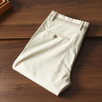 渠道貨你懂的！外貿男裝工廠剪標尾貨秋季新款商務直筒休閑長褲