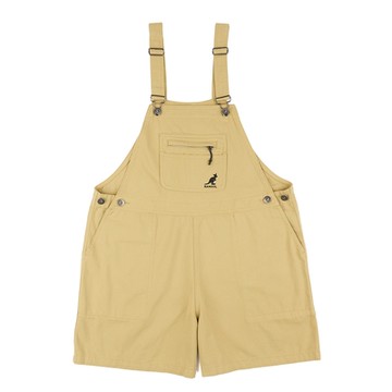 Kangol 女款 卡其色 水洗 連身 吊帶褲 吊帶 短褲 6422157232