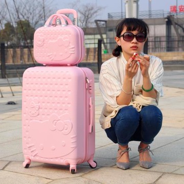 hellokitty拉桿箱萬向輪小行李箱 拉桿 女迷你兒童旅行箱22寸24寸