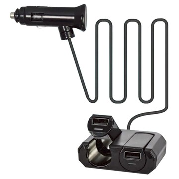KINYO 車用USB點菸器擴充座  CRU-8515  黑色