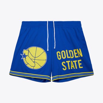 Mitchell & Ness NBA TEAM ORIGINS 7in MESH SHORTS - GOLDEN STATE WARRIORS 男 短褲 BT9267-GSWROYA