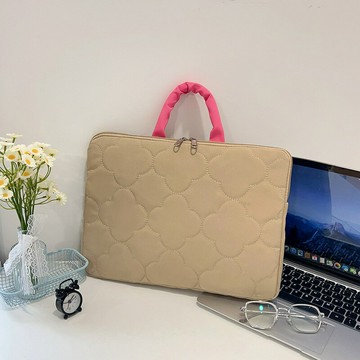 韓版ins手提繡線布內膽包馬卡龍彩色平板保護套防摔筆記本電腦包【益三和】可開發票