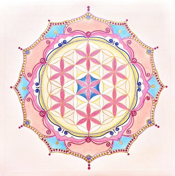 今日喜悅價獨家創作幸福正能量喜悅禪生命之花曼陀羅純手繪的溫度