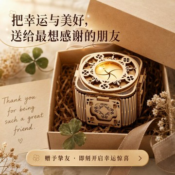 精選✨快速出貨✨多款式拼裝復古木質旋轉八音盒 手工 DIY 首飾收納盒 七夕紀念日浪漫驚喜禮物桌面擺件