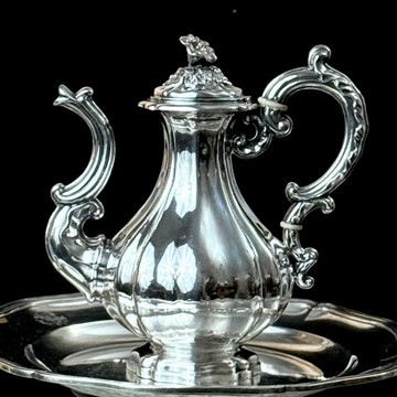 50758-絕美法國古董純銀壺