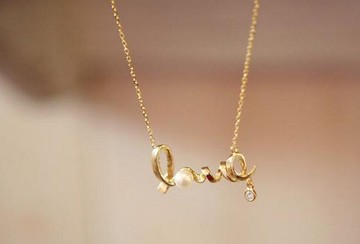 簡約 LOVE 韓國女 小項鍊  項鍊 鎖骨鏈 愛 字樣 戀愛 女項鍊 鎖骨