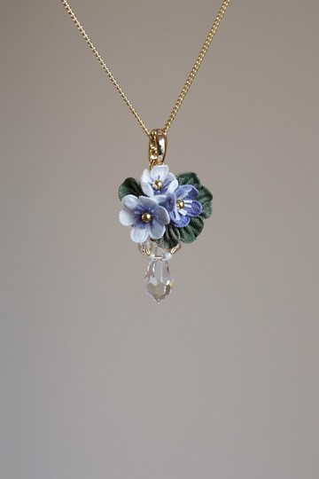 冬季系列 雪割草 Hepatica 細工花 項鏈