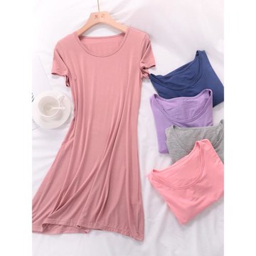 睡衣女士春夏季2025長睡裙莫代爾大碼寬松彈力打底外穿家居服秋冬