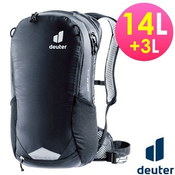 【Deuter】Race Air 14+3L 透氣自行車網架背包.雙肩後背包_3204423 黑