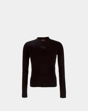 DIESEL 小高領羅紋針織上衣 - M