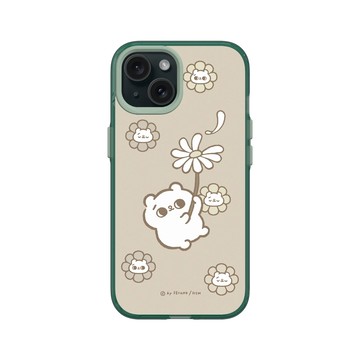 iPhone 15 Clear 憂墨綠 - 爽爽貓 Song Song Meow by SECOND - 花開了