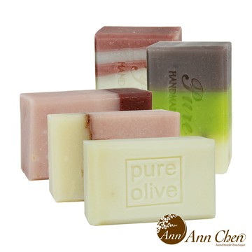 【Ann Chen 陳怡安手工香皂】玫瑰純淨舒緩五入手工皂特惠組 (橄欖/玫燕/粉玫/輕盈/愛的冬)