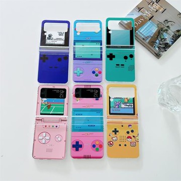 童年游戲機三星zflip7 FE手機殼折疊屏zflip6/5保護套包鉸鏈zflip4/3防摔殼創意彩繪W24/W25Flip個性男女翻蓋