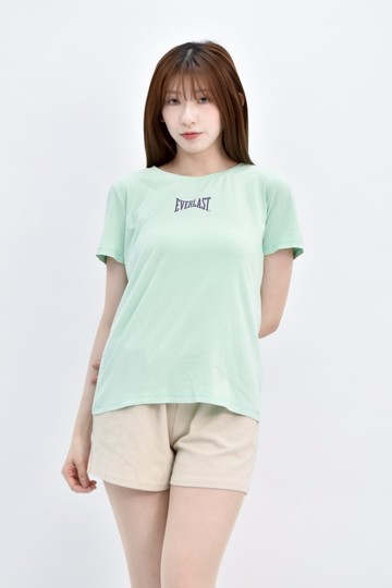 (L) everlast棉質印花綠色短袖上衣