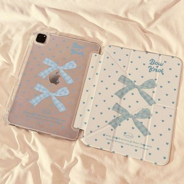 卡通愛心蝴蝶結平板保護套iPad 10/11/12代/Air4/5/6/8/10.2