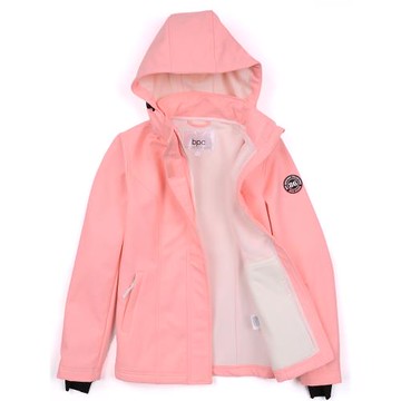 德國BPC 女士中長款軟殼衣戶外連帽秋冬厚外套防風防水 外貿原單