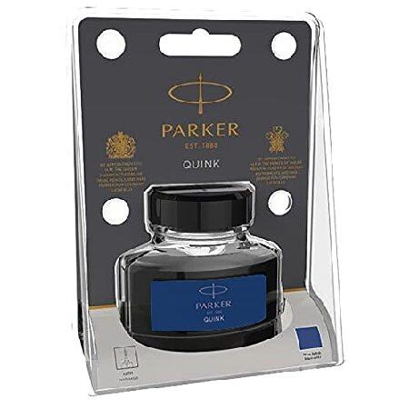 Parker Fountain Pen Liquid Bottled Quink Ink, 57 ml, in a Blister Pack Blue Black