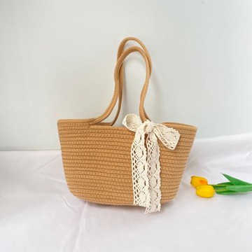 包郵草編包網紅編織包單肩沙灘度假包手提草包手工包田園籃子包