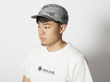 印花透氣快乾 棒球帽 灰色