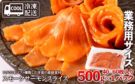 スモークサーモンスライス〈冷凍〉500g