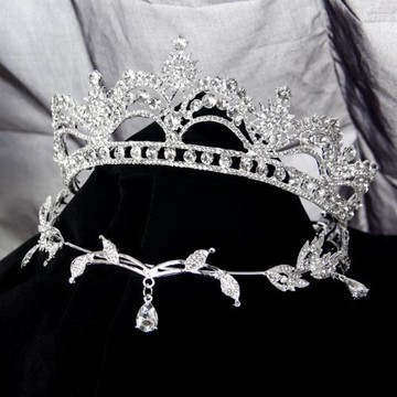 皇冠頭飾新娘高級感甜美仙氣額飾眉心墜發飾十八歲生日宴會王冠女