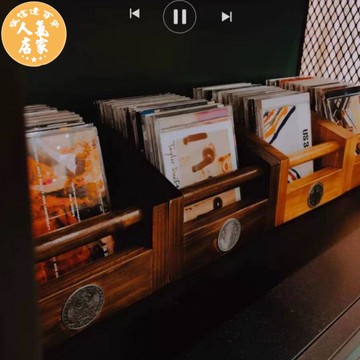 CD/DVD整理櫃 實木光盤盒大容量防塵防潮6寸黑膠專輯收納碟片展示可放桌面