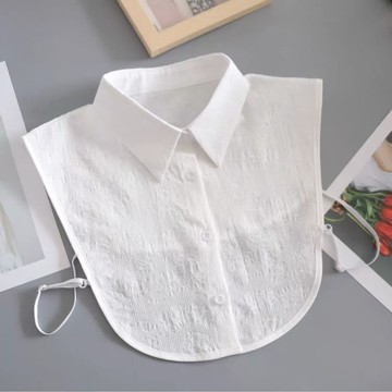 【巴黎精品】現貨+預購 假領子襯衫領片(簡單素雅白色提花女裝配件2色a1gg15)