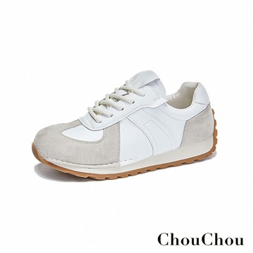 【ChouChou】韓系質感軟軟厚底休閒鞋-白 CH1012
