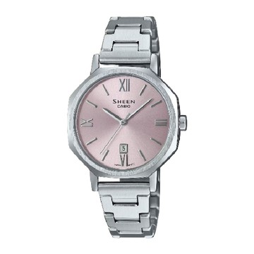 CASIO 卡西歐 SHE-4554D-4A 酷炫時尚風格設計腕錶 情人粉 30mm