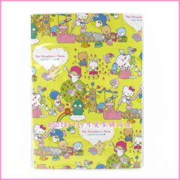 asdfkitty*KITTY遊樂園筆記本 記事本 橫條-日本正版