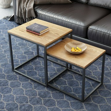 【含稅/免運】 日式簡易小茶幾鐵藝小戶型客廳家用北歐組合茶幾伸縮小方桌邊幾