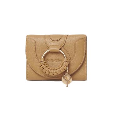 【See By Chloe’】 蔻依小號HANA 粒紋 三摺短夾 杏色 - CHS19UP866305268