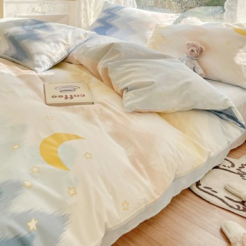 小清新ins風被套四件套純棉全棉宿舍床上三件套春秋床單四季通用4