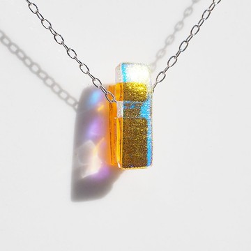 小發光玻璃（納米[太陽]）鍊式項鍊【可改成芳香吊墜】【棉繩，銀925可選】【定做】