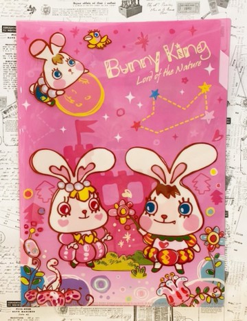 【震撼精品百貨】 Bunny King_邦尼國王兔~香港邦尼兔A4文件夾/資料夾-花園#72618