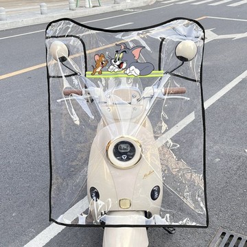 ✨ 壹灣出貨 ✨ 電動車透明前擋風罩護腿護手可愛超級瑪利歐電瓶防風罩車四季通用