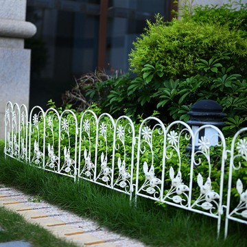 【新品上市】鐵藝小籬笆花園矮柵欄庭院花圃護欄圍隔斷陽臺裝飾造景戶外擺設