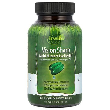 Irwin Naturals, Vision Sharp，複合營養眼部健康，42粒液體軟膠囊