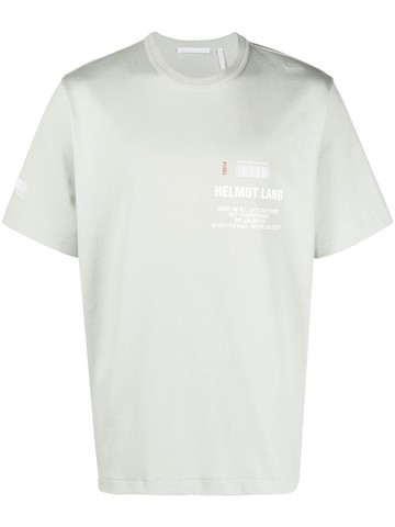 Helmut Lang - Grey Logo-Print T-Shirt - men - Cotton - S - Green