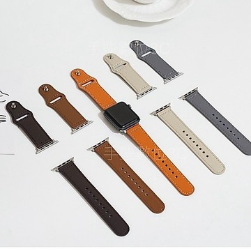 釘扣 皮革錶帶 適用 Apple Watch 錶帶 11 10 9 8 7 6 5 SE 45mm 44mm 49mm
