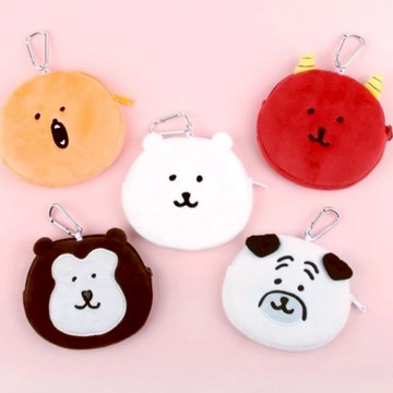 【nagano自嘲熊】錢包悠遊卡套joke bear  正版韓國限定 DAMGOME可愛卡夾 娃娃毛絨絨包包吊飾掛件 鑰匙圈絨毛玩具 動漫零錢袋 女生送禮推薦 女友送禮 獅子座生日禮物