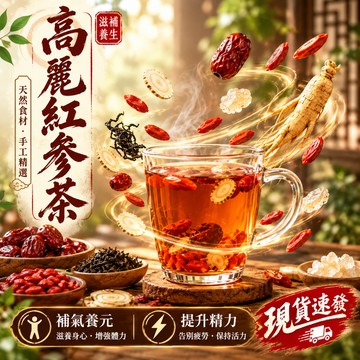 高麗紅參茶 高麗參茶 紅參茶 養生茶 高麗人參茶 紅棗茶 茶包 補氣養元 提升精力 元氣茶 滋補養生 3c族 暖身茶