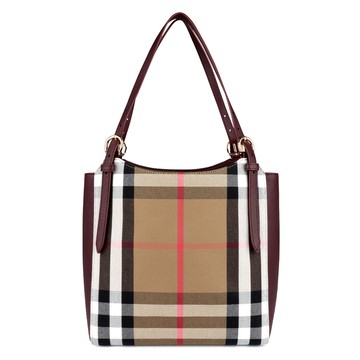 BURBERRY-80737871-格紋酒紅-大包