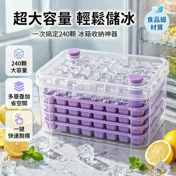 台灣出貨✨ 冰格模具 食品級 雙按壓 秒脫冰 帶蓋儲存 家用製冰器 60格 28格 贈冰鏟