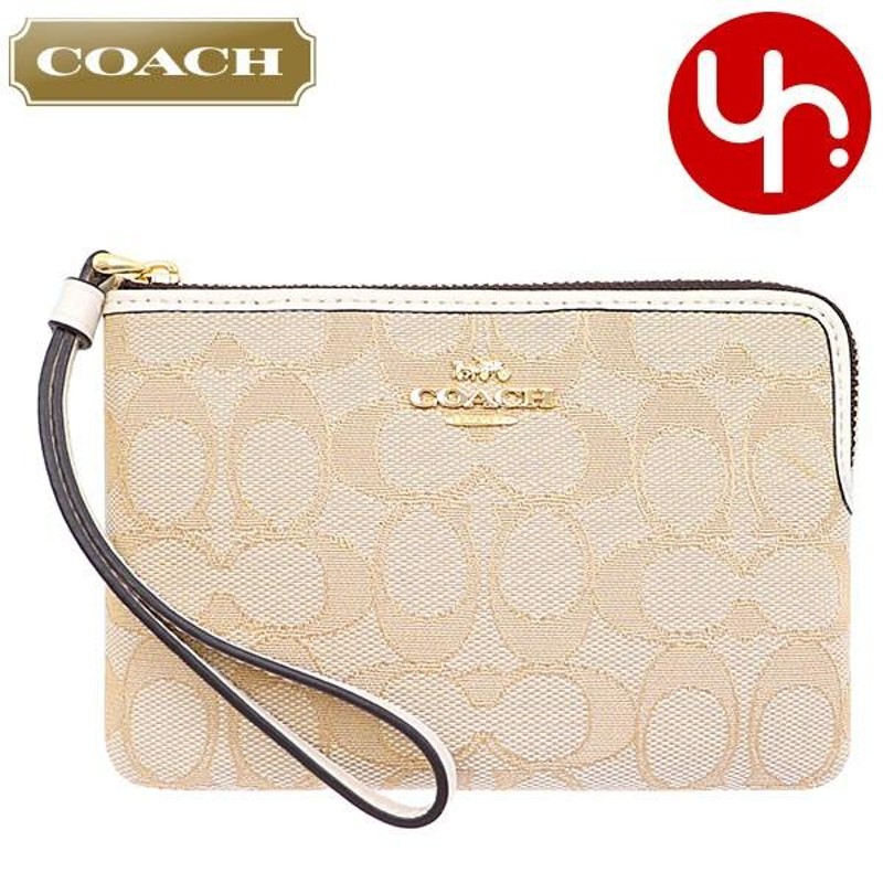 最安価格挑戦 COACH ポーチ ライトカーキチョーク - バッグ