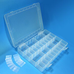 【松芝拼布坊】繡線收納盒 含24個隔片 亦可收納任何小配件