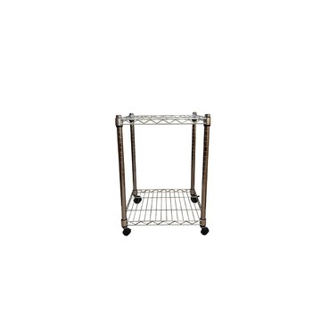 Top queen 【Top queen】45 x 45 x 65 cm 二層附輪鐵力士鍍鉻萬用收納架