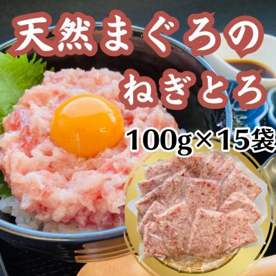 ふるさと納税 静岡市 天然　マグロ　ネギトロ　100g×15P(合計1.5kg)