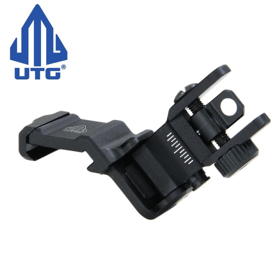 LEAPERS UTG フリップアップ リアサイト 45度オフセット AR15用